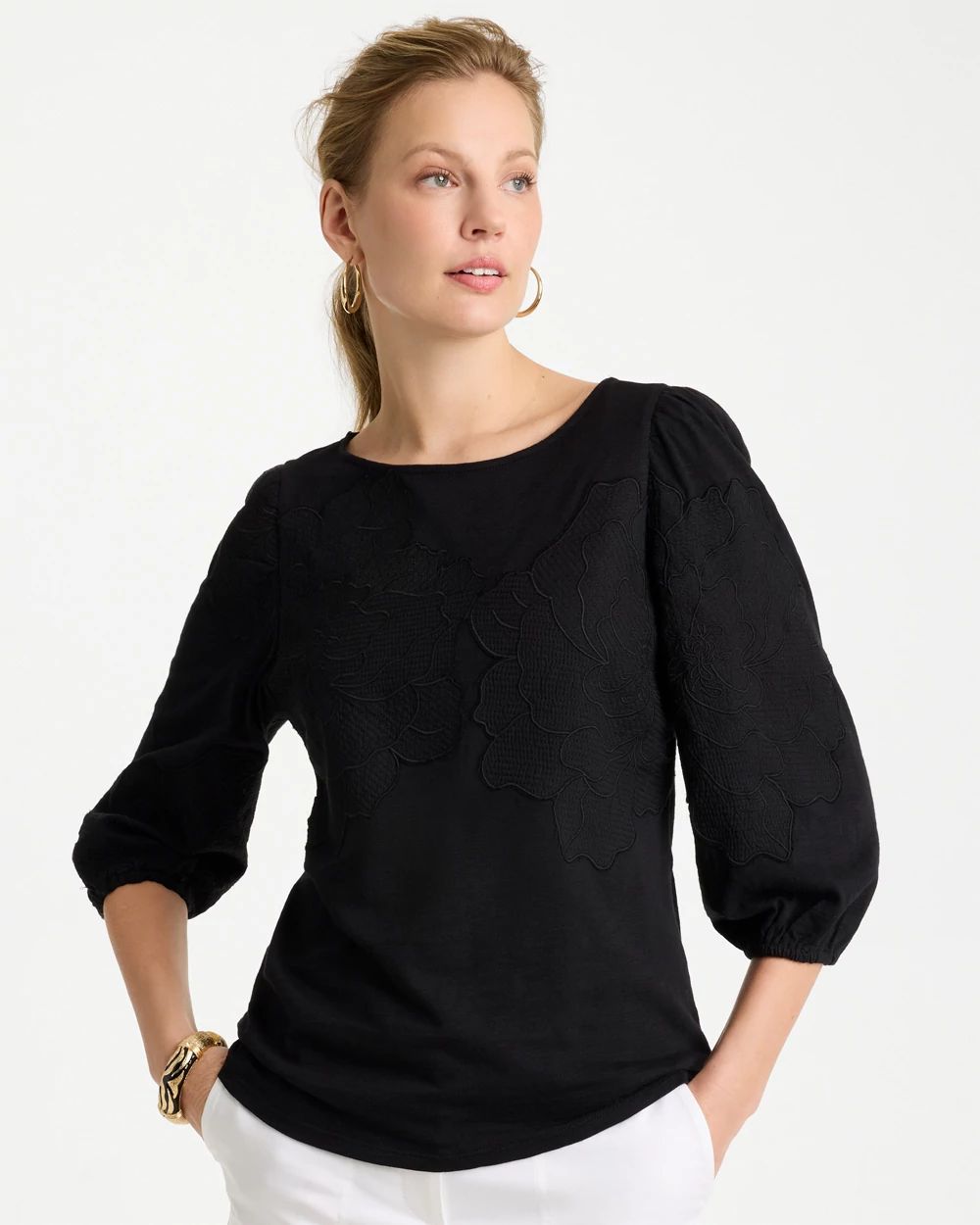 Etched Flora Balloon Top | Chico's